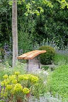The Harmonious Garden of Life, RHS Chelsea Flower Show 2019, Design: Laurelie de la Salle, Sponsors: Mr Robert and Mrs Susan Cawthorn, Margheriti Piante, Italy