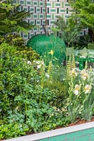 The Greenfingers Charity Garden. Designed by Kate Gould Gardens, sponsored by Greenfingers Charity, RHS Chelsea Flower Show, 2019.