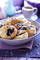 Blueberry lavender biscuits