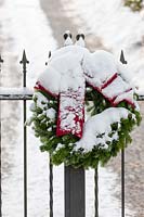 Winter door wreath
