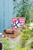 Open picnic basket. By The Sea - RHS Hampton Court Palace 2017, July.