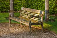 Weathered garden bench