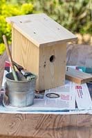 Bird box ready for painting. 
