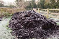 Frosted manure pile