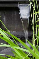 Close up of modern water feature.