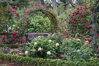 Rose garden at Palheiro's Garden, Funchal Madeira. 