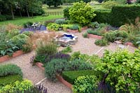 The Islamic Garden designed by Aldofo Harrison at David and Loretta Harrison's Garden, Norfolk, UK.
