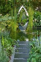 'Beyond the Babbling Brook' metal sculpture in pond, Hampton Court Flower Show, 2003 