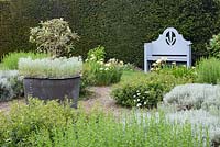 Grey  and  White Garden  with  drought-resistant  plants