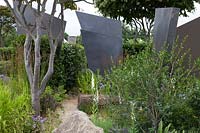 Re-using elements from previous Chelsea Flower Show gardens,  RHS Watch This Space Garden, Hampton Court Palace Flower Show, 2017
