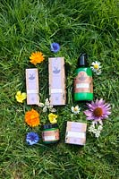 Organic cosmetics made and sold to consumers by Herbfarmacy, Eardisley, Herefordshire, UK. 