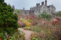Autumnal planting in the gardens of Gravetye Manor, Sussex, UK.  