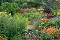 The Llanhydrock garden at Wollerton Old Hall, Shropshire, UK. 