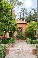 Alcazar Palace Gardens, Seville, Spain. 