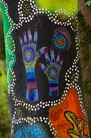 Tribal painting on tree