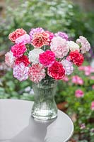 Mixed arrangement of Perpetual carnations. 