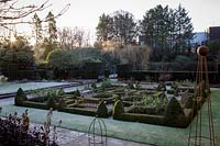 Overview of the Parterre Garden at Kilver Court, Somerset, UK. Designed by Roger Saul of Mulberry.