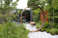 'High Line' garden at BBC Gardeners World Live 2019, based on the High Line Garden in New York