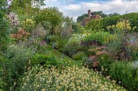 The Mixed Herbs and Perennials Garden at Town Place in Sussex, UK. 