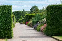 Long borders in the RHS Garden Rosemoor, Devon, UK. 