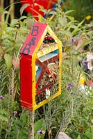 Insect bug box or hotel for overwintering bugs  
