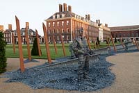 D-Day 75 Garden at The Royal Hospital Chelsea to celebrate 75th anniversary of the 1944 D-Day Landing - RHS Chelsea Flower Show 2019.
