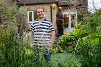 Justin Edwards in his green oasis garden in West London.