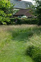 Path through wildlife area of garden - Open Gardens Day 2013, Middleton, Suffolk