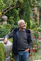 Christopher Masson, garden designer, in his 26 x 9m London garden.
