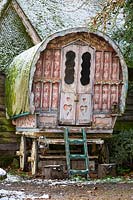 A traditional Gypsy Caravan at Beckley Park, Oxfordshire, UK. 