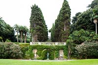 Italianate garden at Villa Agnelli Levanto, Italy. 