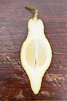 Citrus medica 'Piretto' - Citron - cut to show thick rind 
