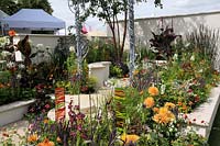 New Horizons garden, RHS Hampton Court Palace Flower Show 2016 - Silver-gilt medal. 