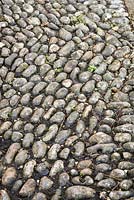 Cobbled path at the Old Rectory, Netherbury, UK. 