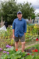 Man standing on his allotment