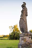 Statue of Britannia with view of countryside beyond