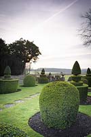 Topiary garden at Rodmarton Manor, Glos, UK.