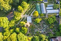Pan Global Plants, Frampton on Severn, Gloucestershire, UK - Image taken from drone.