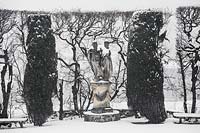 Statues in the snow