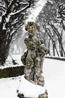 Statue in the snow