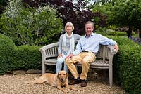 Christine and Christopher Bell and their dog 'Cider'
