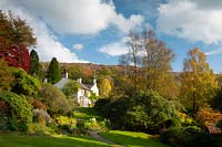 Rydal Mount, the house and garden poet William Wordsworth in autumn - Rydal, Ambelside, Cumbria, UK