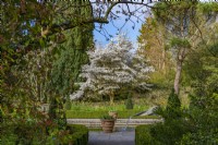 The Italian Garden at Borde Hill in West Sussex in April