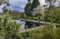 The Italian Garden at Borde Hill in West Sussex in April