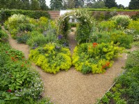 The 'Diamond Jubilee' walled garden at Old Vicarage Garden, East Ruston, Norfolk, UK. Late June Norfolk