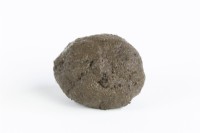 Testing soil texture by forming a ball using loamy clay soil