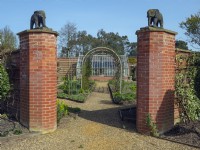 Entrance to to the walled garden East Ruston Old Vicarage Norfolk