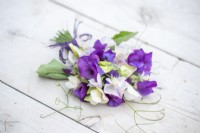 Mixed bunch of Lathyrus 'Pluto' and 'High Scent' - Sweet Peas