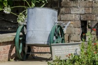 Vintage water bowser in the Walled Kitchen Garden at Hampton Court Palace