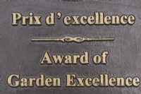 Award of Garden Excellence plaque, Quebec, Canada